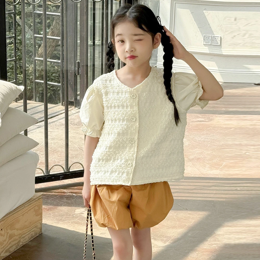 F047    中大童时尚韩版宽松儿童夏款两件套潮L520086
