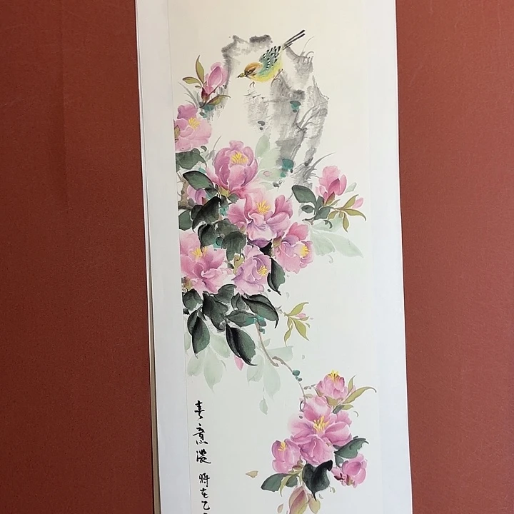 国画听兰老师花鸟