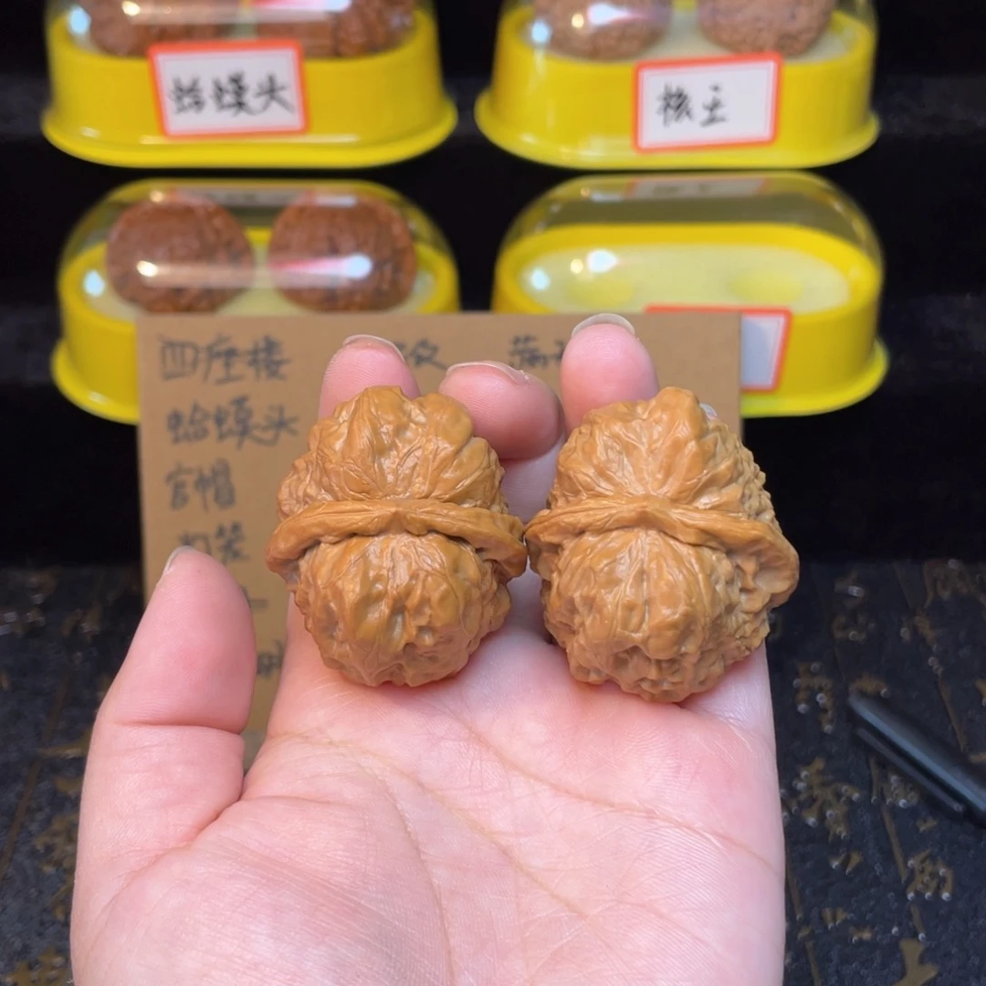 文玩核桃把件蛤蟆头36尺