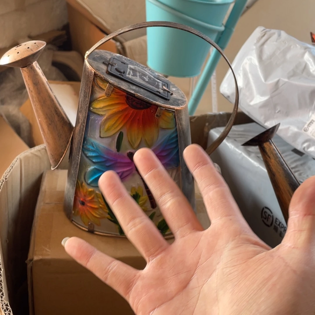 【闪购商品】铁艺彩玻水壶灯1号款