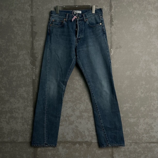 未使用 Balenciaga/巴黎世家 28*1/水洗蓝色经典牛仔裤/12488