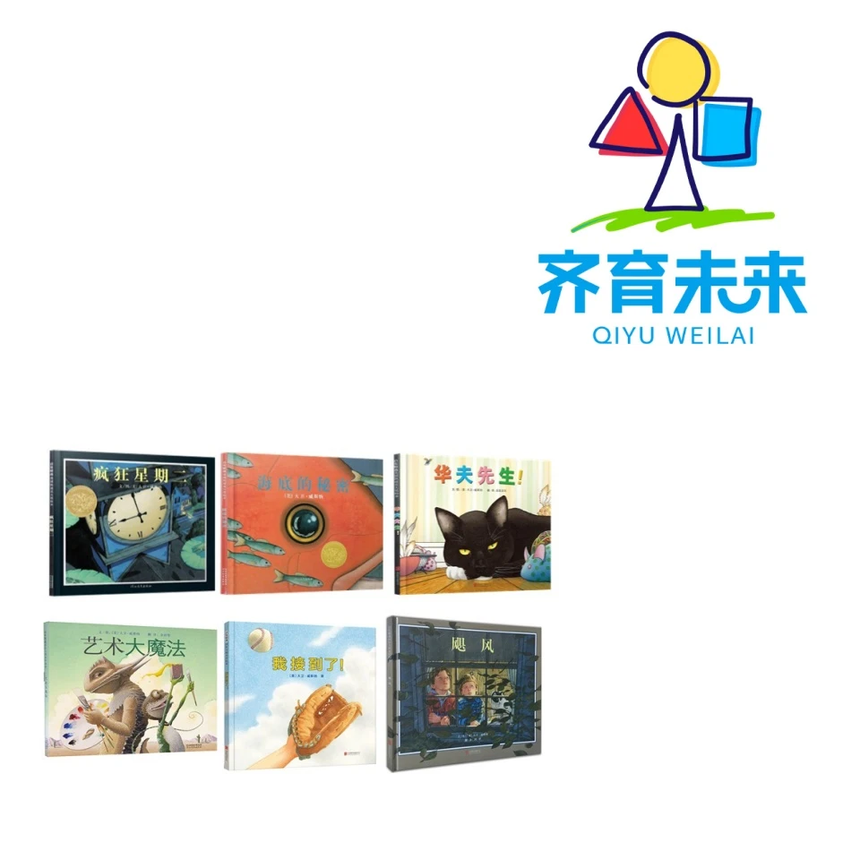 张丹丹推荐：大卫威斯纳合集 疯狂星期二系列图书绘本 6册