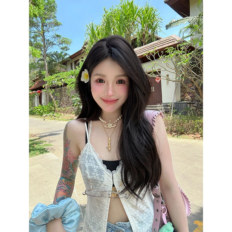 55cm微卷【呆姐高定·U+Pro免发网假发】无感头顶补发块隐形蕾丝假发