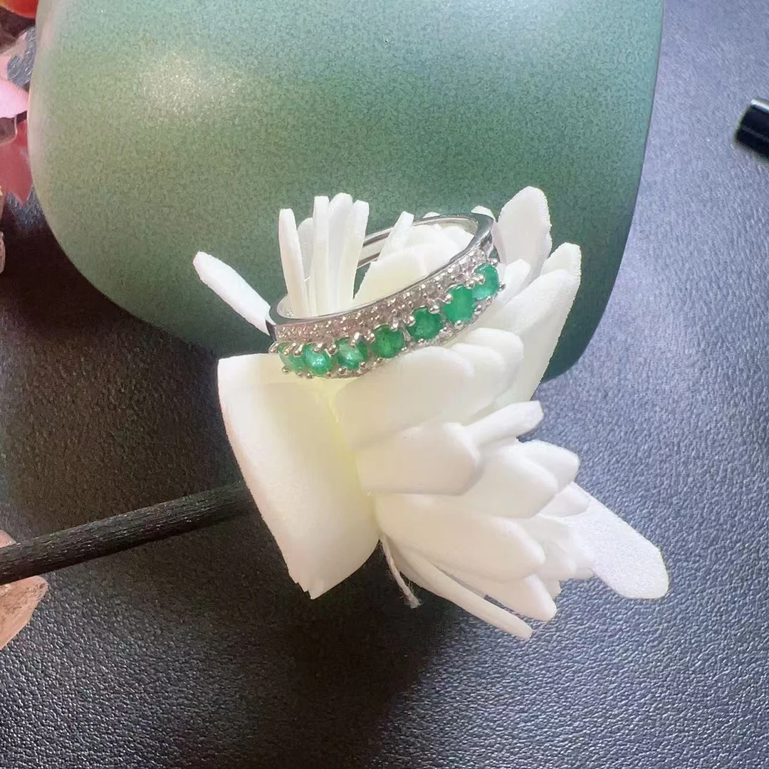 2502250457 XQ 祖母绿s925排戒 001-022 （多样性发其一）