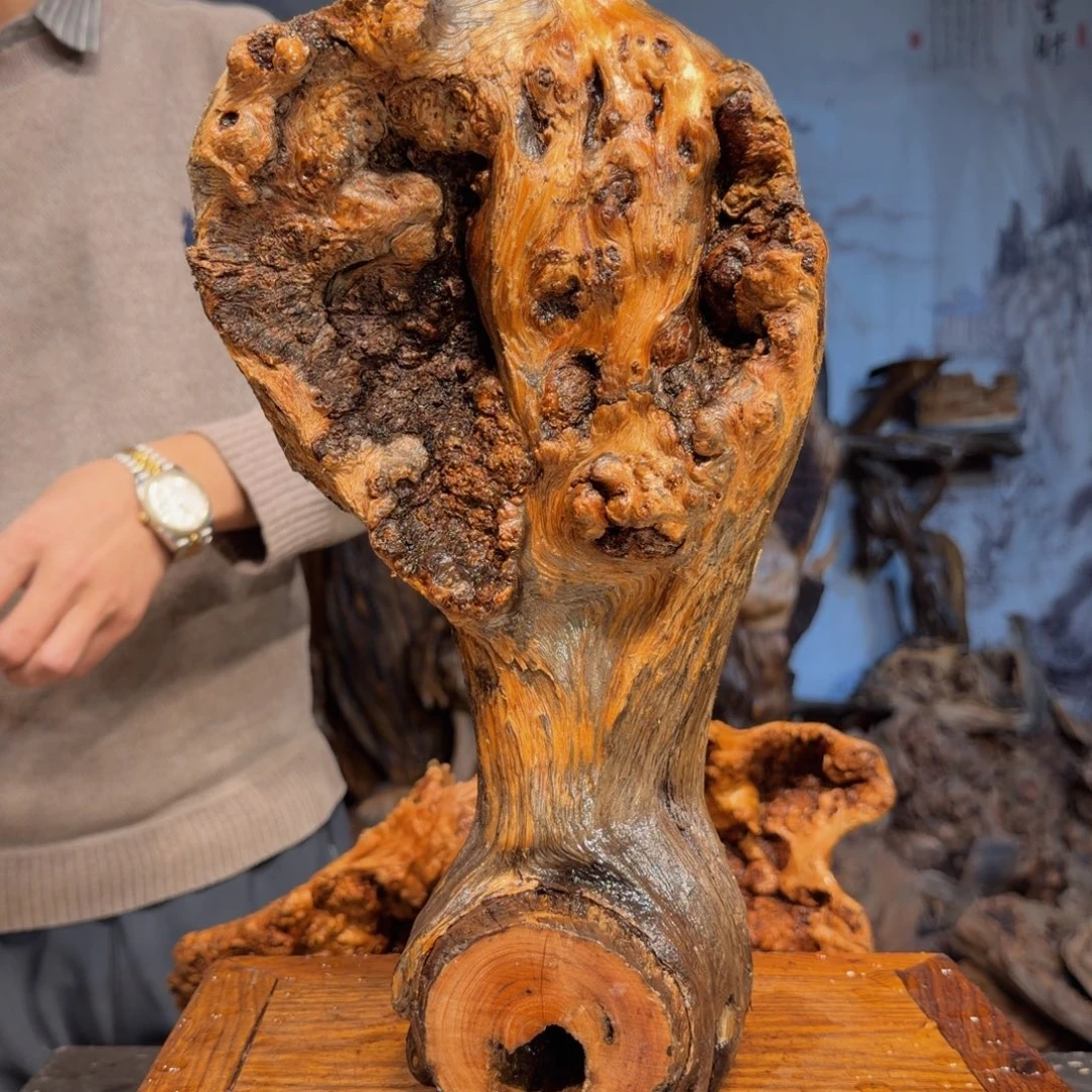 悟***。木三丰琥珀木 天然摆件21