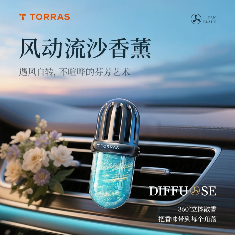 【2025流沙香薰】图拉斯车载香薰出风口香水流沙香氛持久清香高档