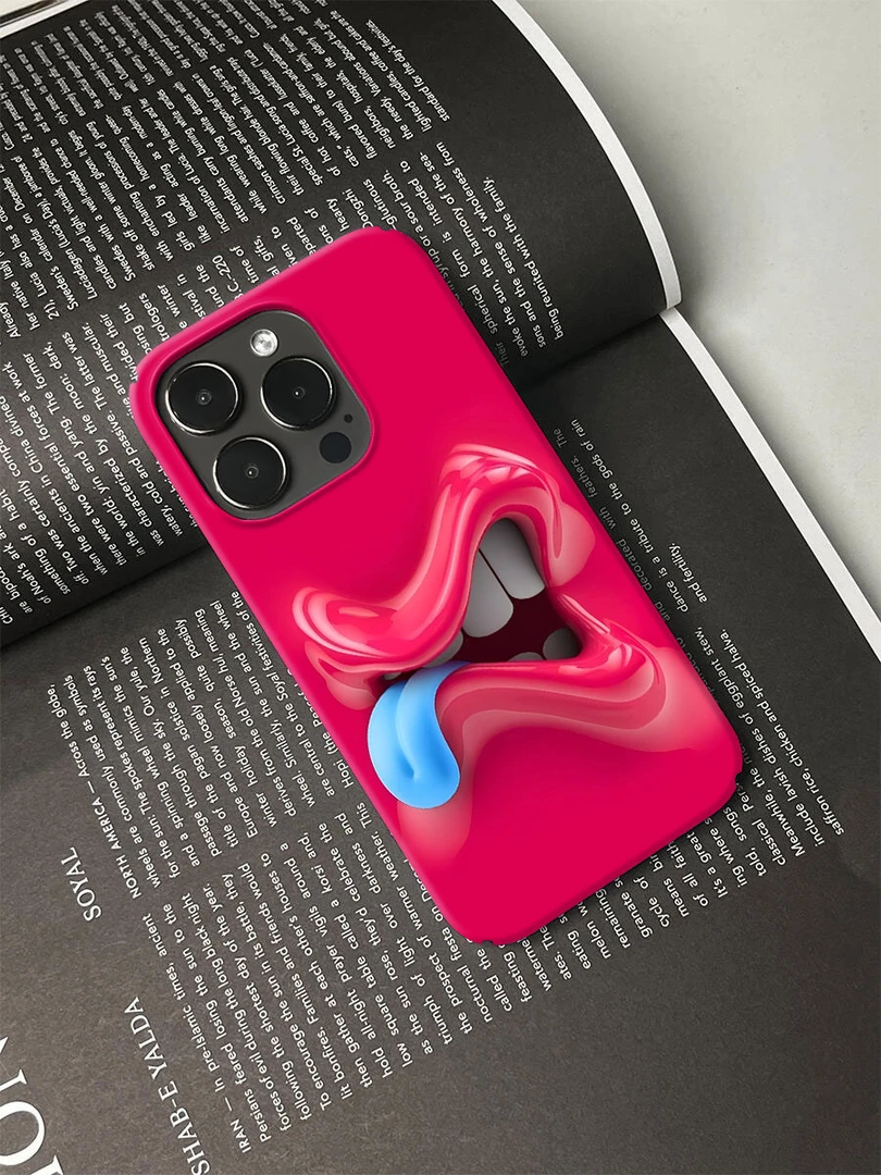 卡通嘴唇手机壳适用于苹果16promax小众个性简约ins艺术轻薄15/14