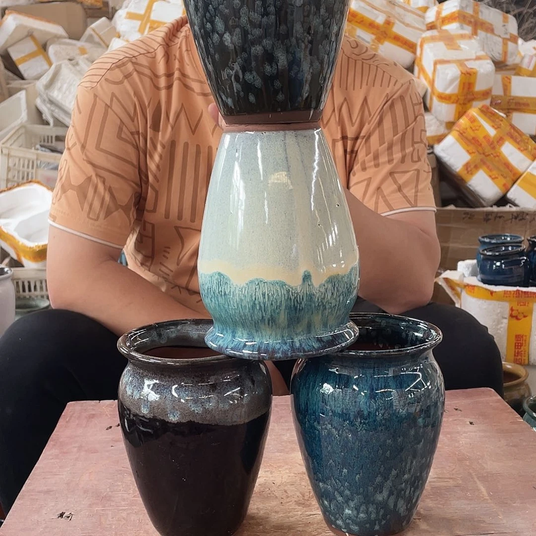 宜兴紫砂粗陶花盆