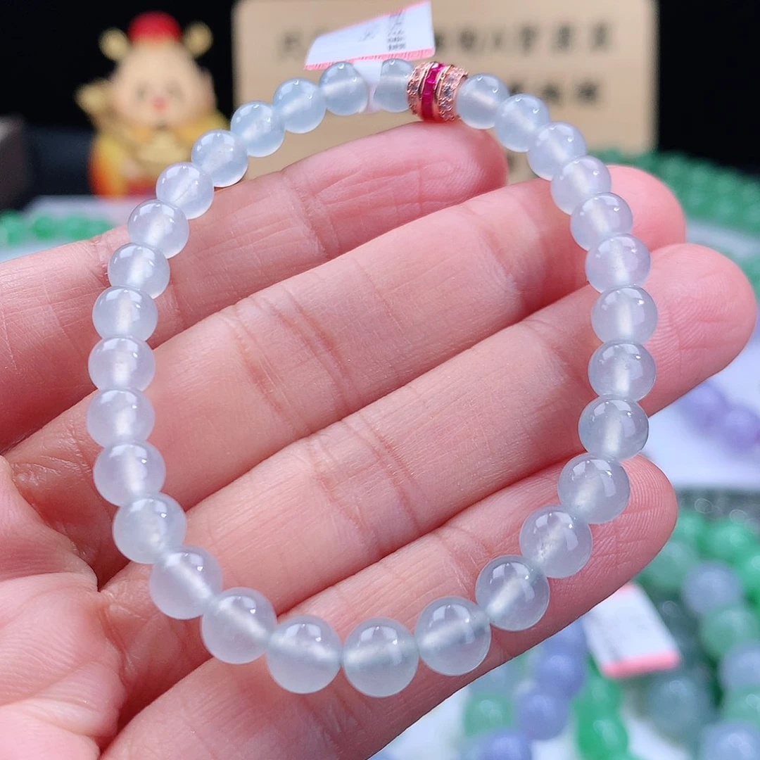 翡翠手链未镶嵌卡6mm
