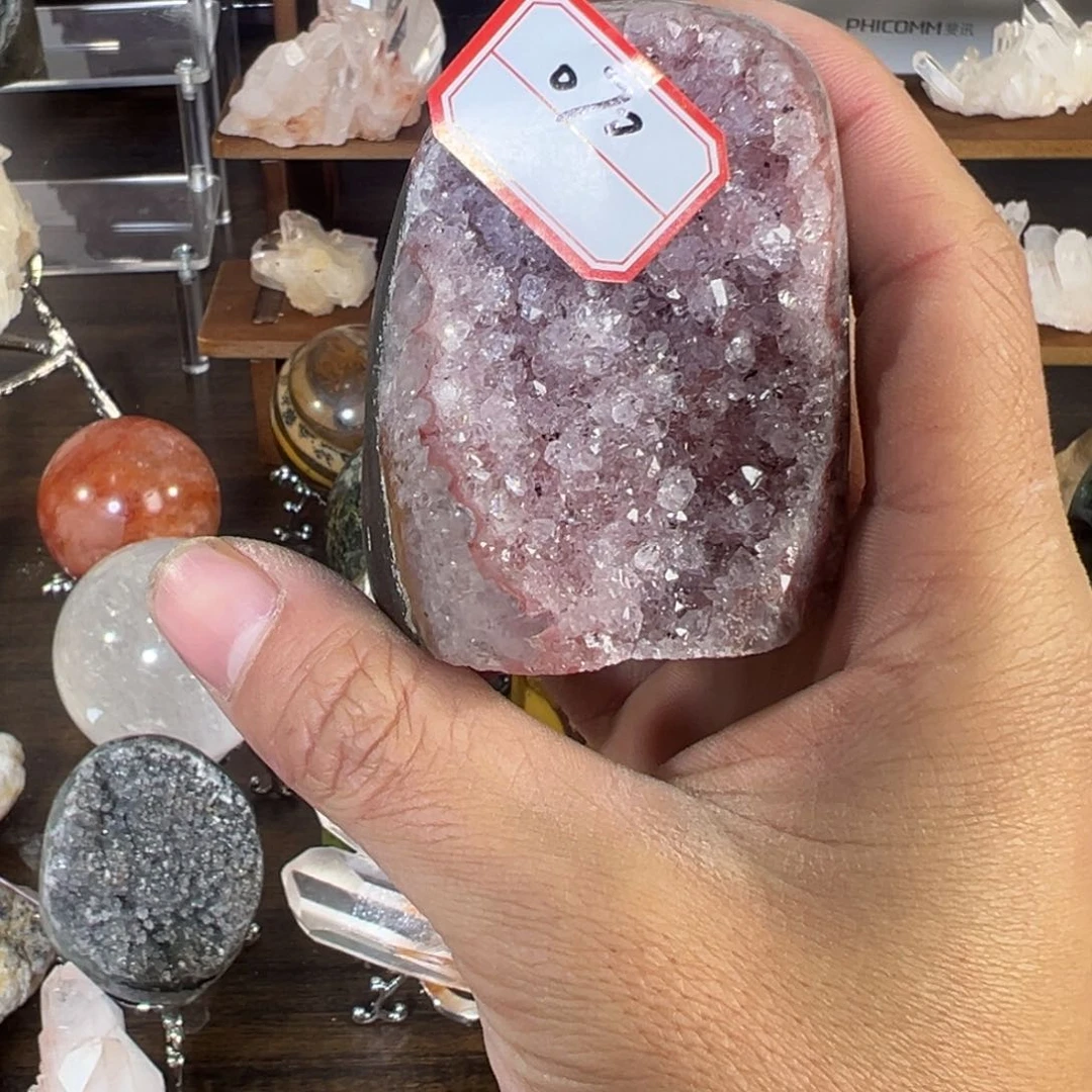 紫晶天然矿标，默认微瑕未镶嵌同**萄