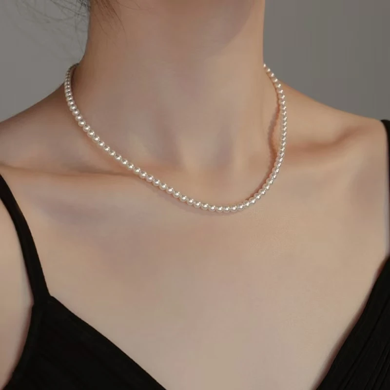 非金属仿珍珠项链 简约时尚气质百搭项链 x717