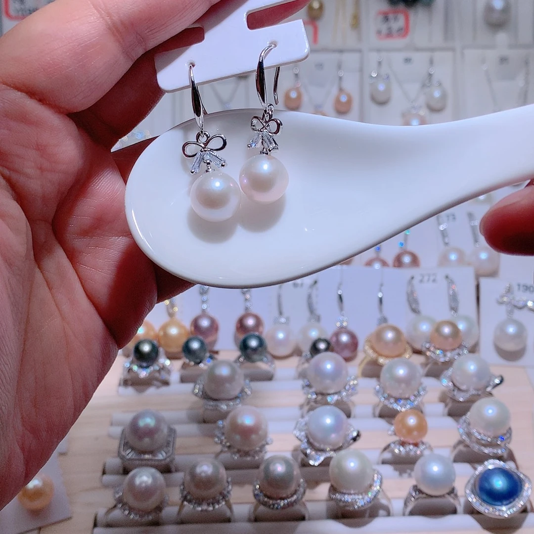 淡水珍珠耳饰未镶嵌CC11.5mm