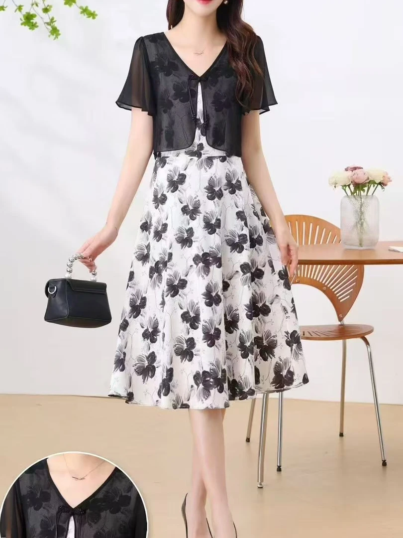 [姐妹服饰]'［5405］休闲时尚洋气气质收腰款连衣裙