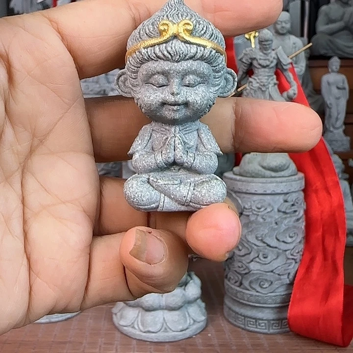 石材金色小悟空l个