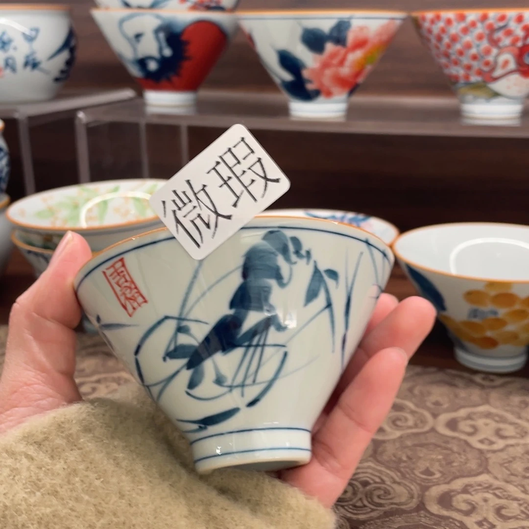 有瑕釉下彩纯手绘