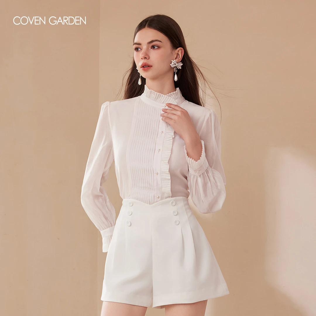 【若谷粉丝专属】哥文花园职场法式粉色衬衫CTA4014230