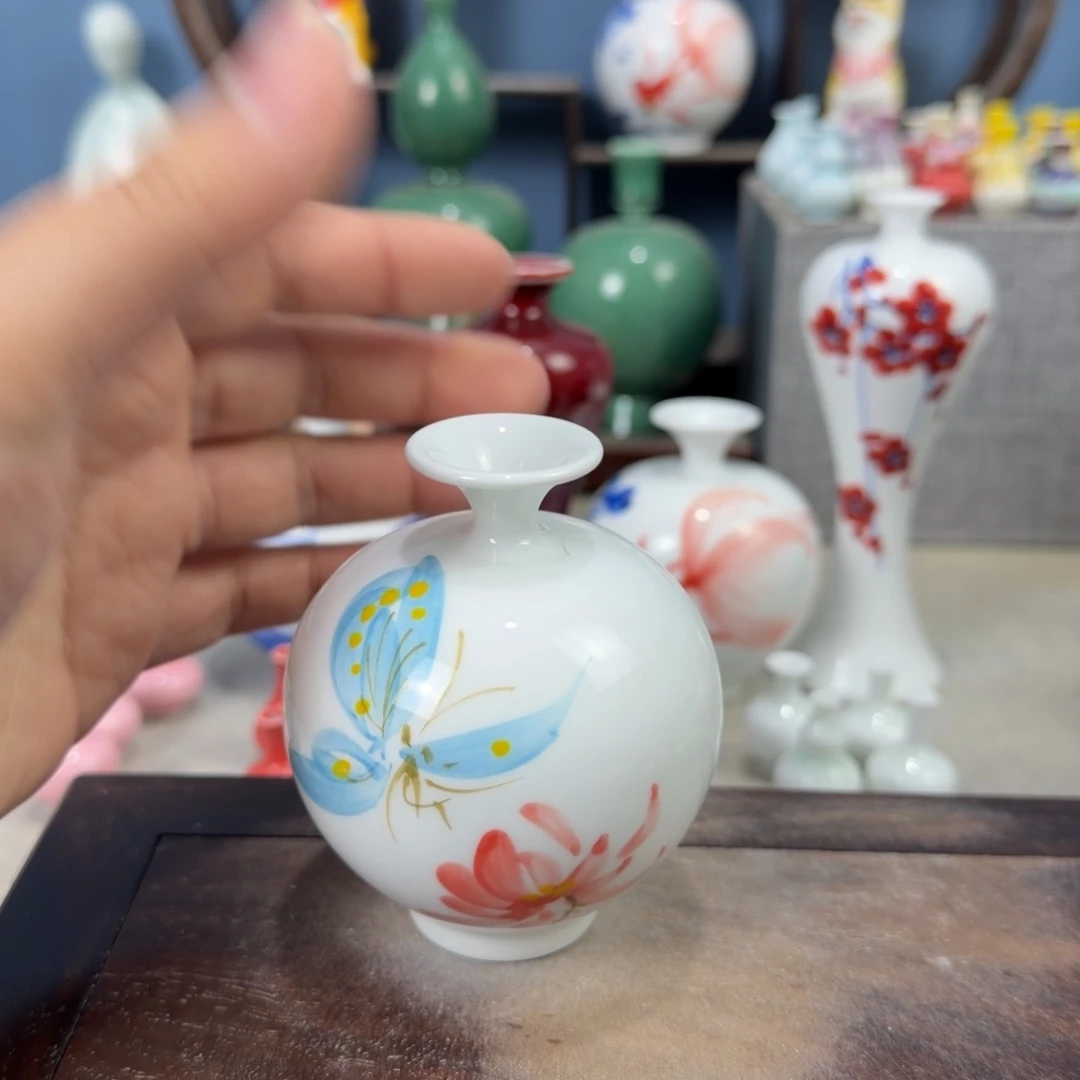 陶瓷手工小花器摆件
