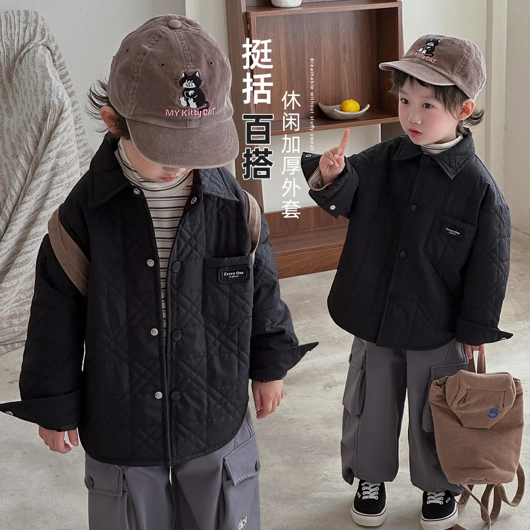 男童加厚外套秋冬季2025新款中大儿童洋气潮 AC25106悠悠童话童装