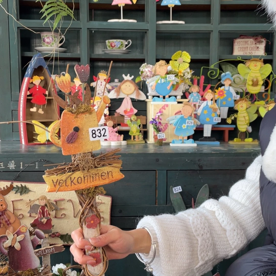 木质圣诞月福中古老货玩具默认微瑕损米