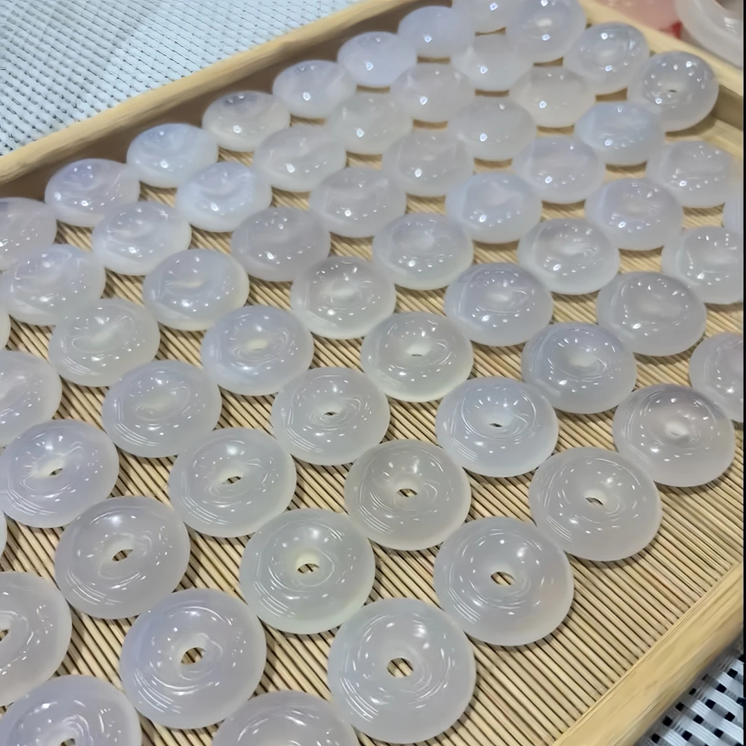 【小猪甄选】PP玛瑙玉髓香槟25平安扣吊坠多样性发其一