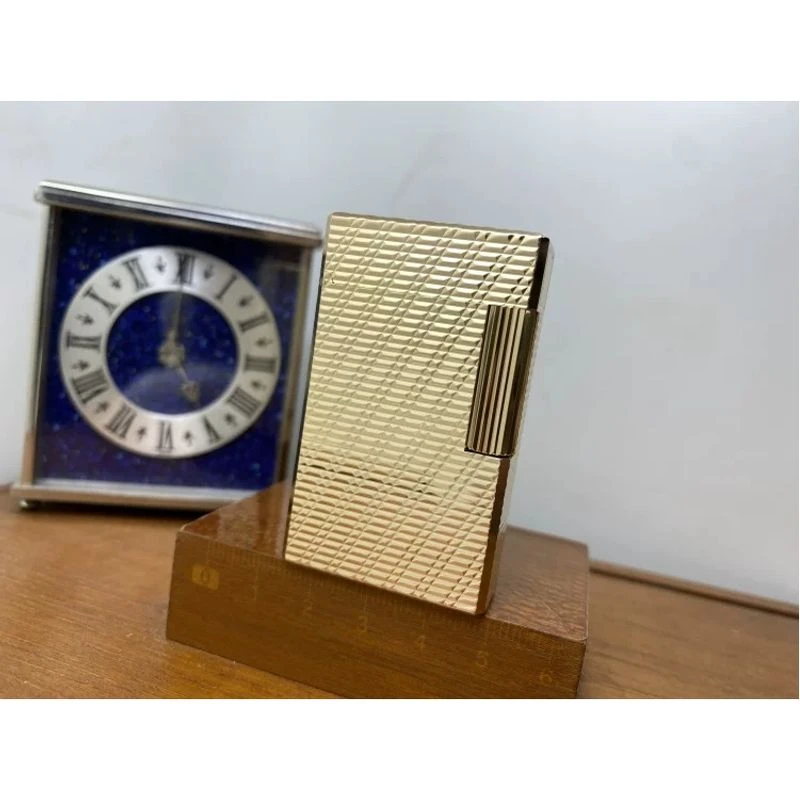 原品保证！S.T.Dupont都彭 L1系列 玫瑰金斜条纹大号打火机Ax