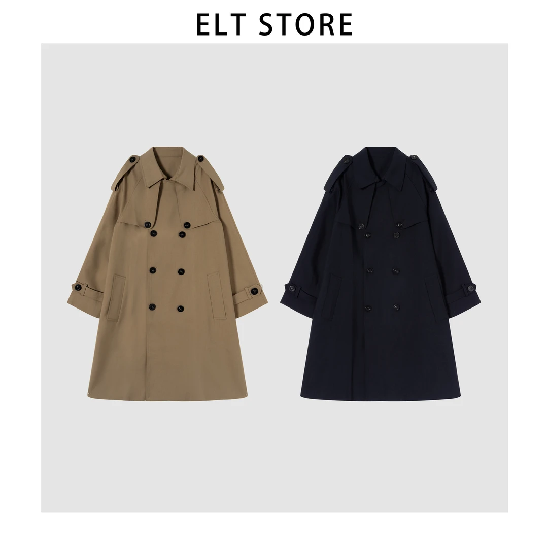 长袖阔版休闲风衣W0037