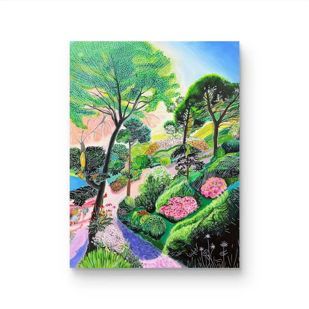 【叠翠】孤品“75*100” No.742纯手绘挂画