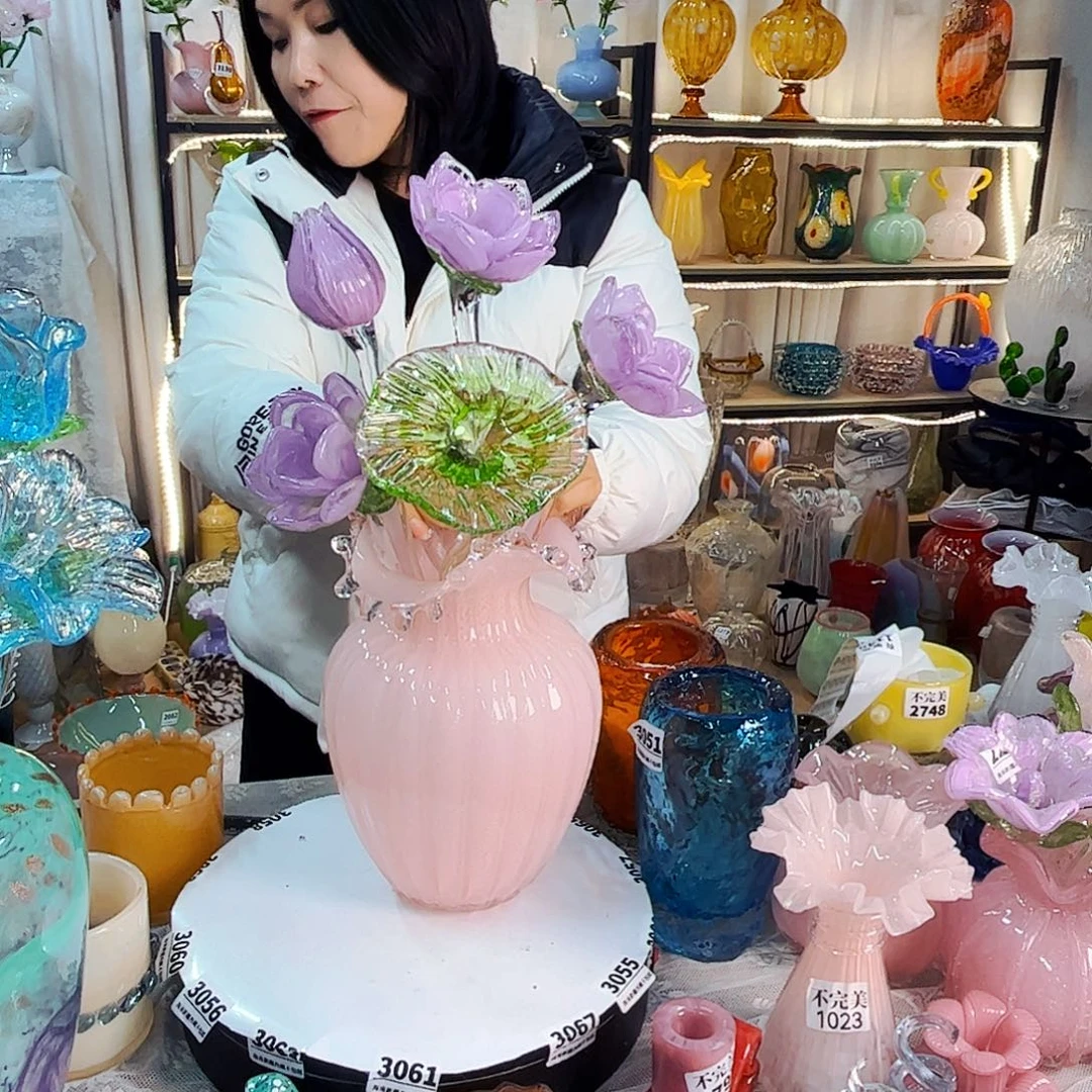 5花1瓶家悦美居琉璃摆件