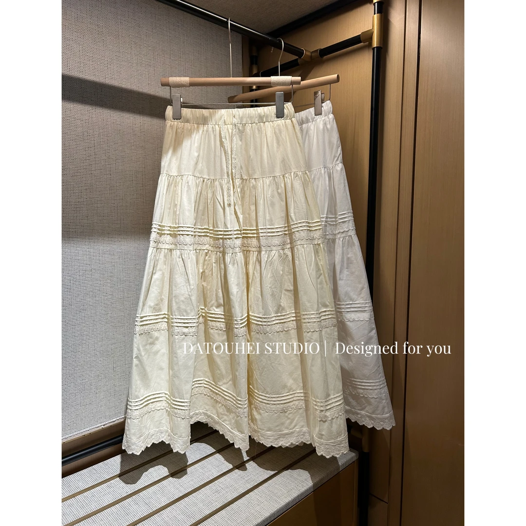 大头黑STUDIO【法式蛋糕】2025女春时尚褶皱半身裙D225X01185