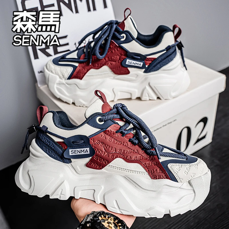 森马男鞋夏季透气百搭青少年运动休闲潮牌高级感厚底增高老爹潮鞋