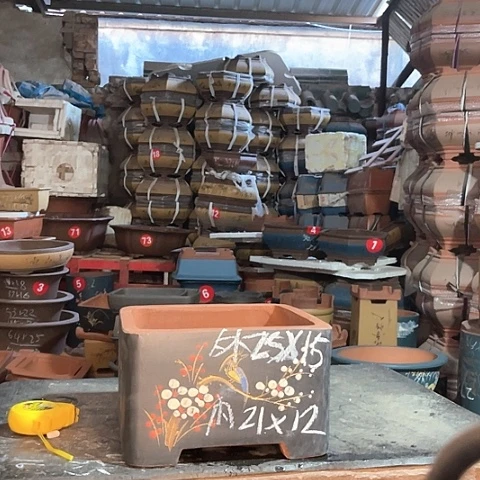 紫砂花盆四方一个