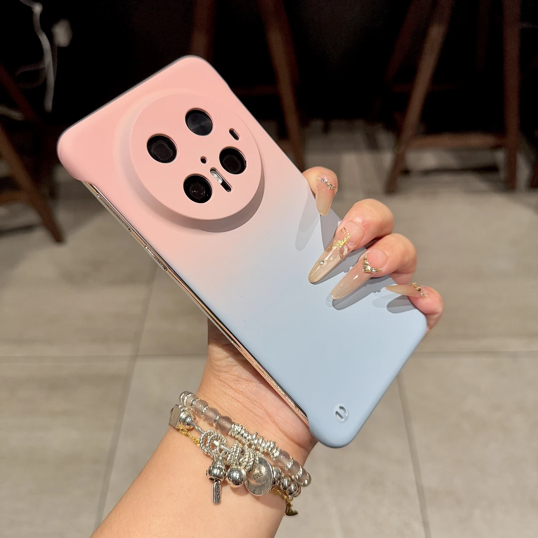 肤感渐变双色适用华为mate70手机壳mate70pro无边框保护套mate60p