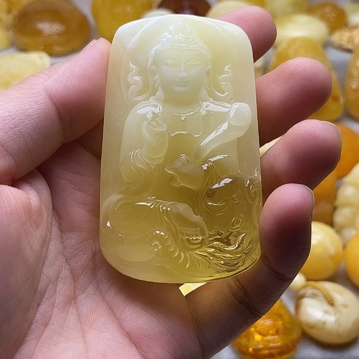 琥珀颈饰未镶嵌琥珀蜜蜡吊坠