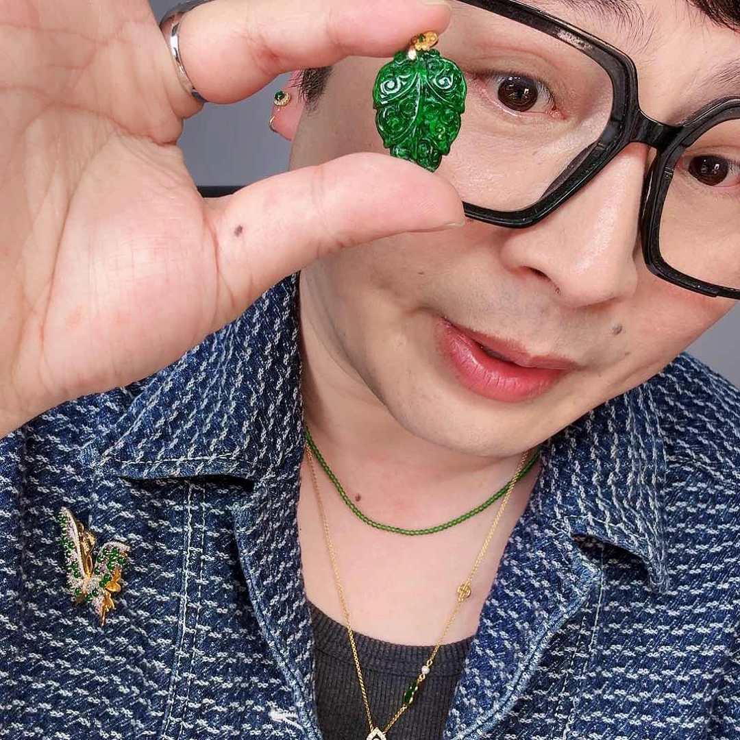 翡翠颈饰18K金镶嵌一个