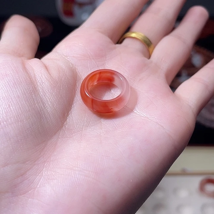 南红玛瑙跑环未镶嵌喵*2289