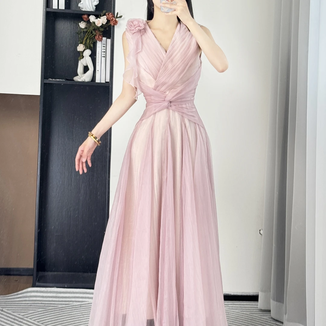 2025夏季新款法式气质高级出游服装女优雅连衣裙10406