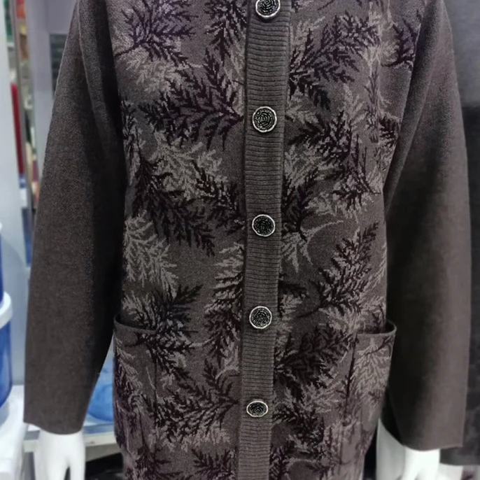 女士老年秋冬中长款外套