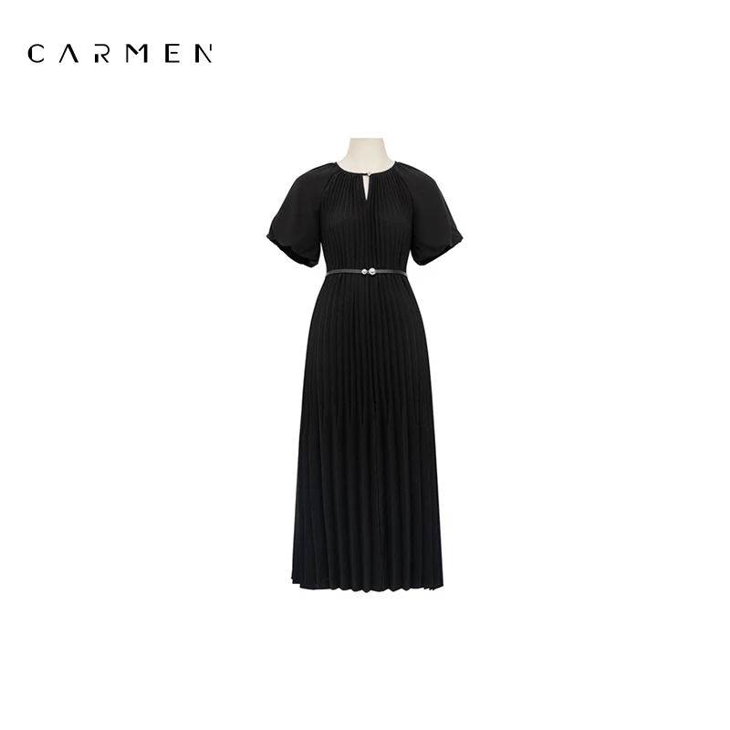 【小云总专享】卡蔓大牌高级感气质配腰带度假风连衣裙ZR2DOP179