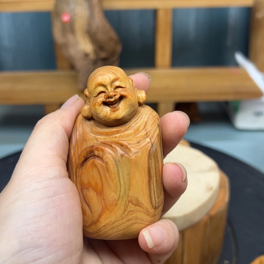 木活**下崖柏木摆件手把件