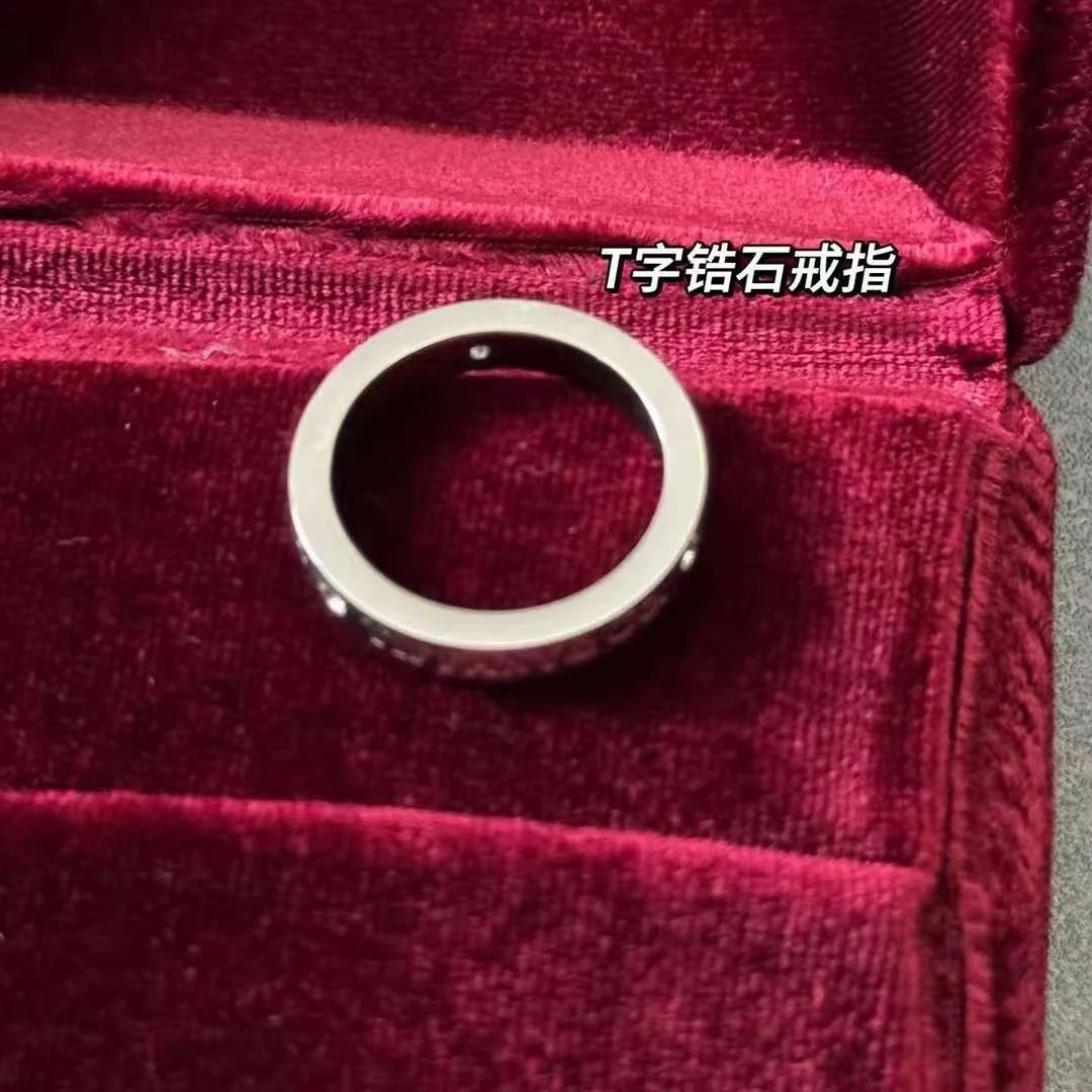钛钢戒指  BIBI【银色T字】戒指BB382