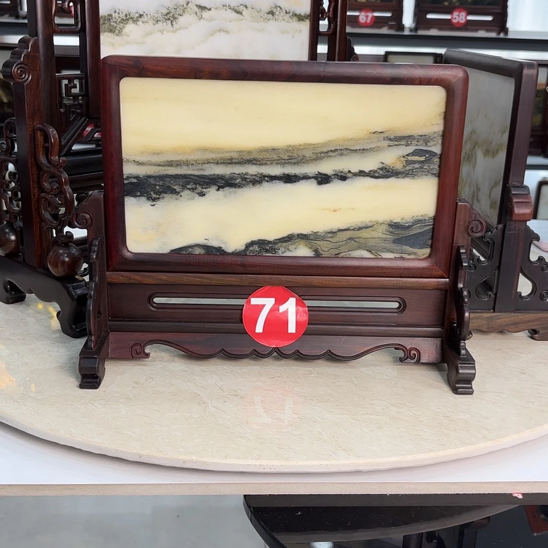 捷***传石材天然云石摆件