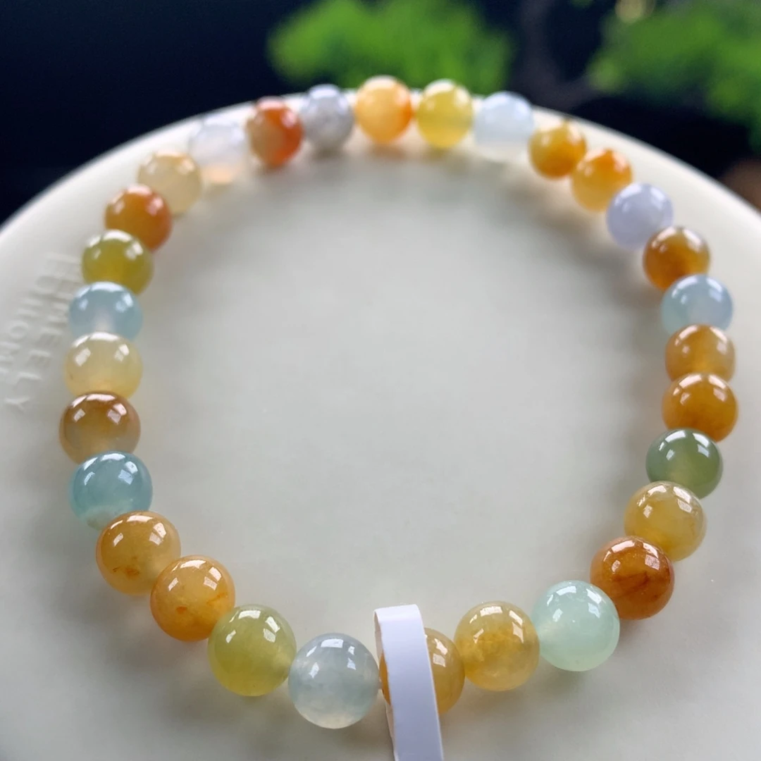 翡翠未镶嵌手链4号卡6.5