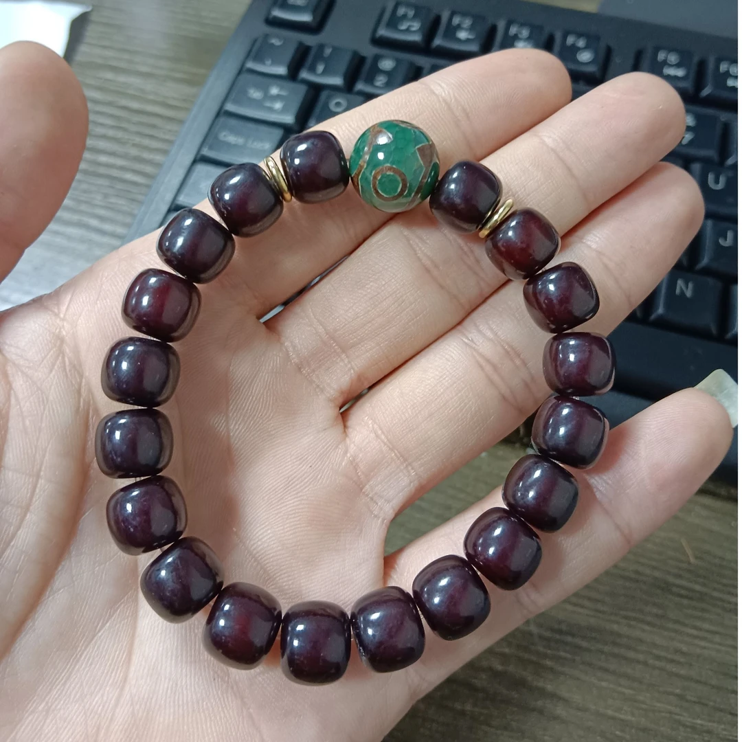 非金属木质手链 A202天然菩提手串陈化老料单圈盘玩念珠男女手链