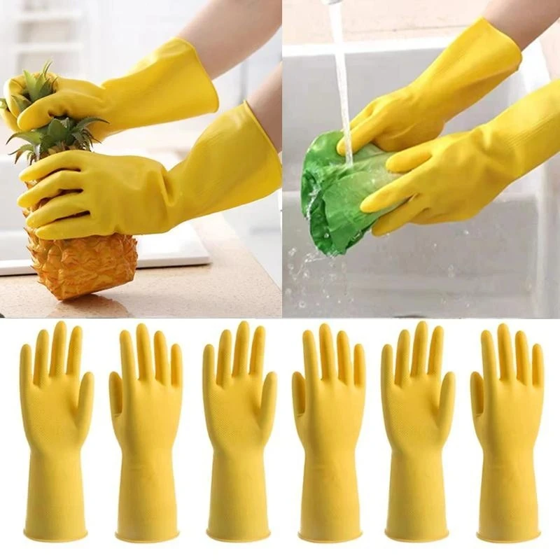 家务手套橡胶耐磨清洁厨房洗碗男女加厚家务耐用劳保防水防油手套