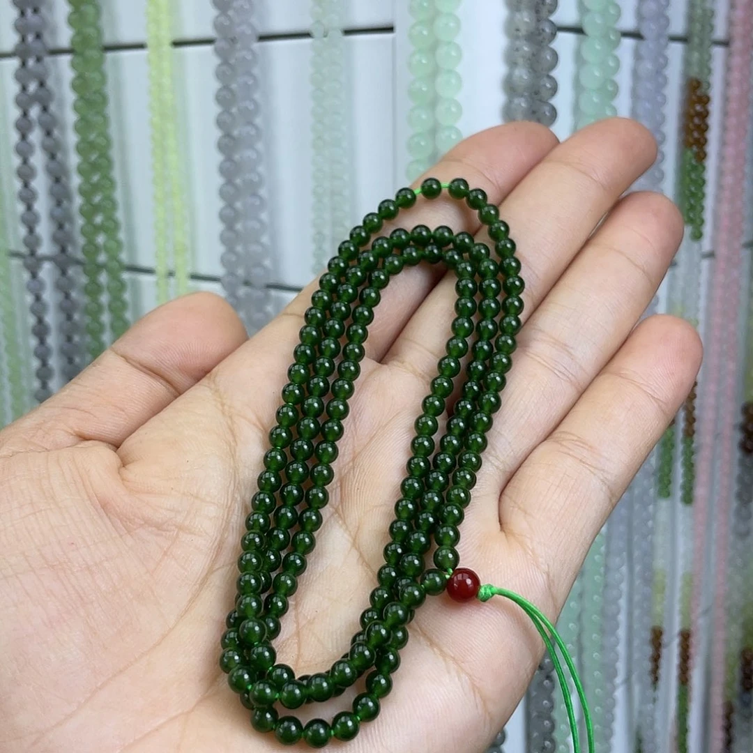 颈饰未镶嵌和田玉4mm