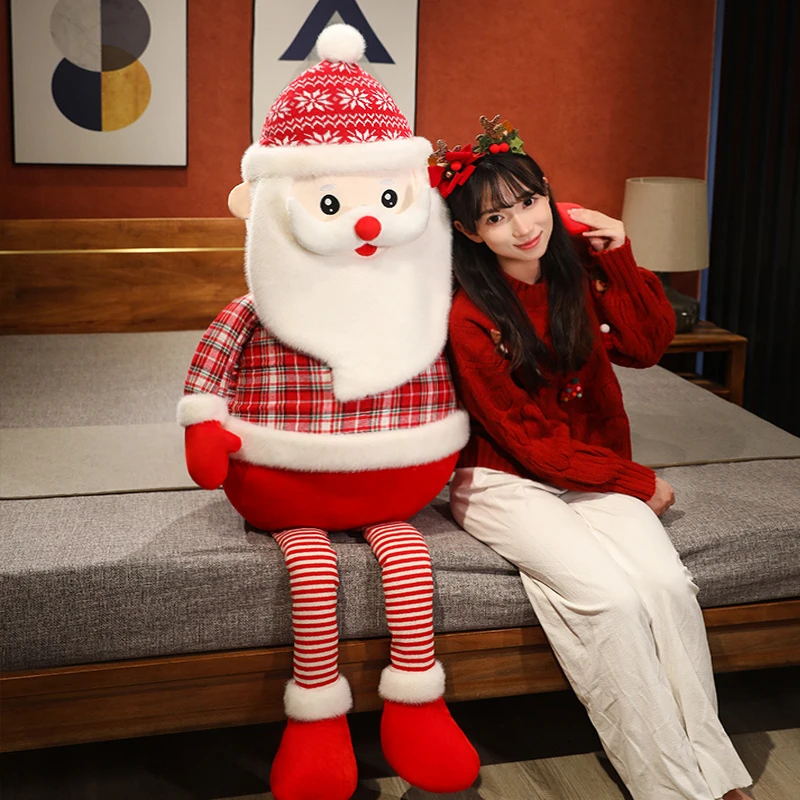 可爱圣诞老人公仔玩偶超大号毛绒玩具布娃娃儿童圣诞节礼物装饰品