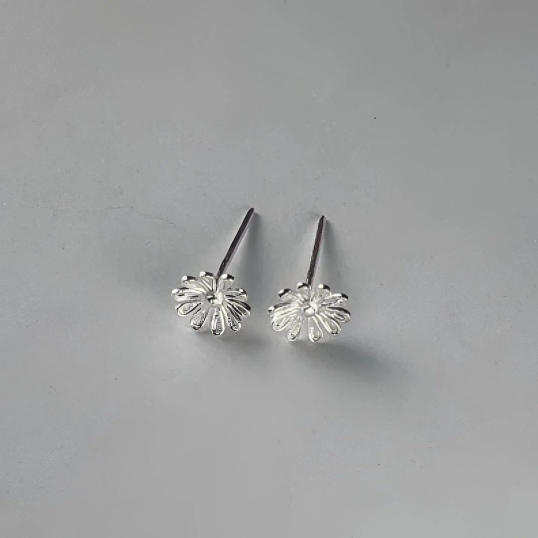 足银耳饰 女原创设计通用日韩耳钉耳环耳饰纯手工复古新复古风