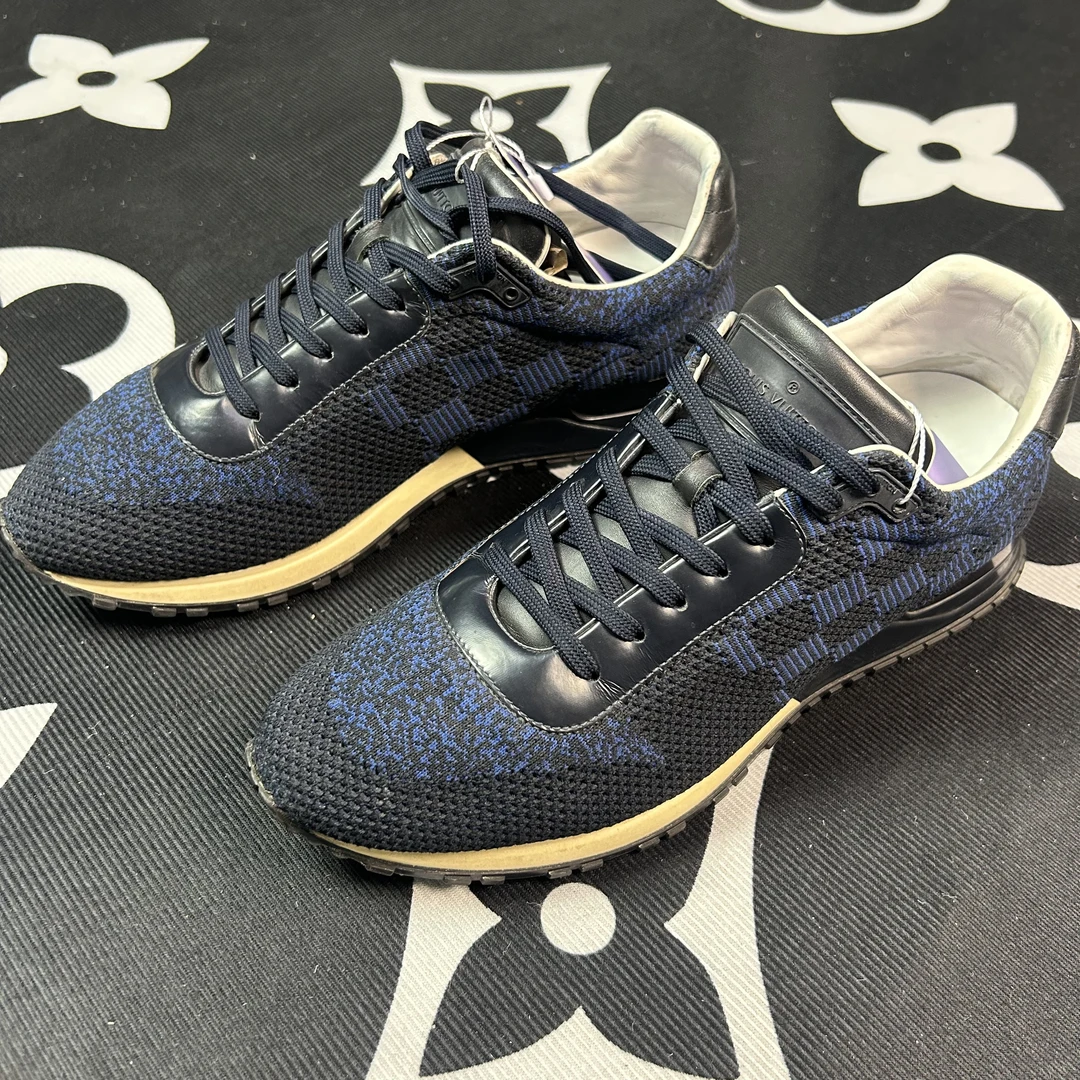95新 LouisVuitton/路易威登 蓝色棋盘格运动鞋40.5欧码zzg151