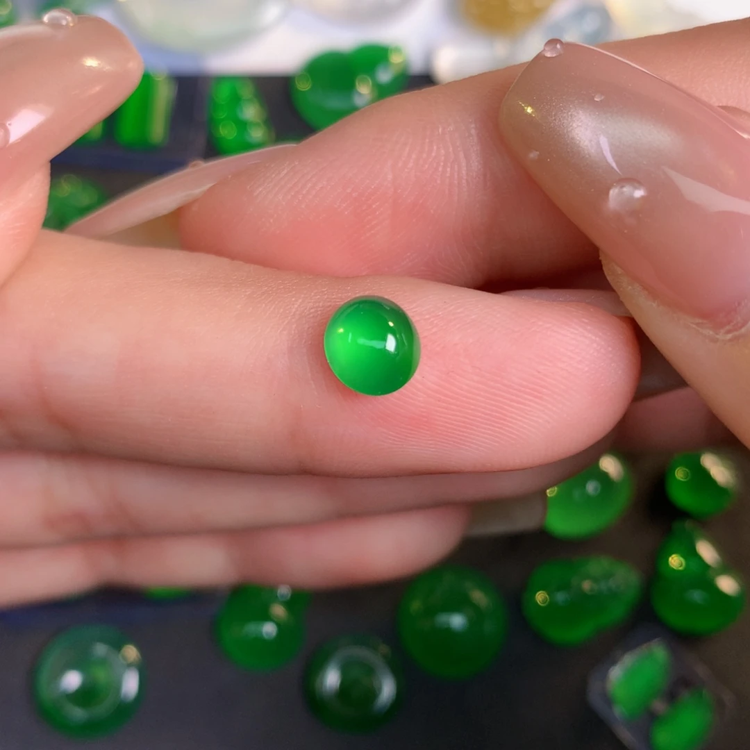 翡翠裸石翡翠翡翠6.3-5.7-3