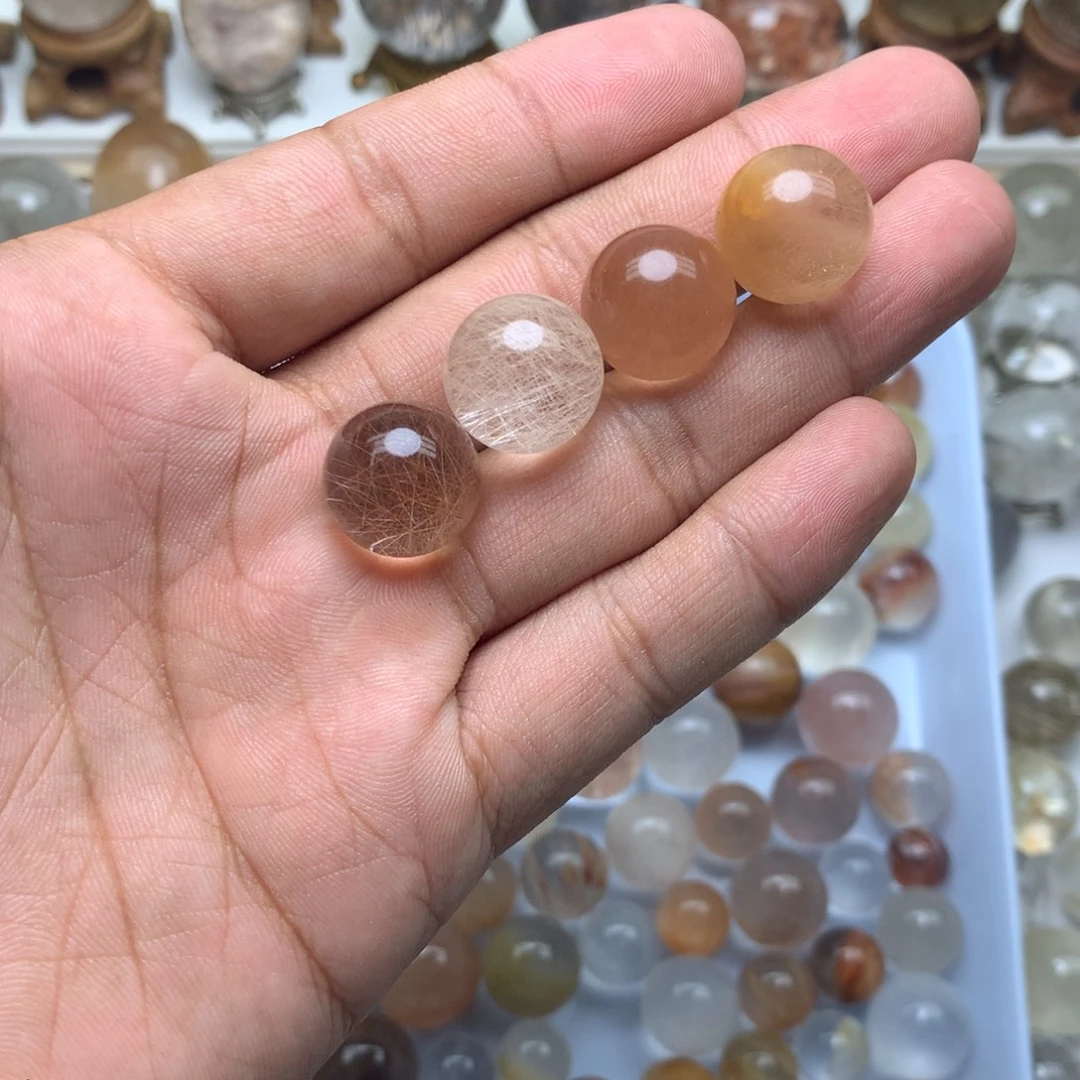 x***c未镶嵌珠宝半成品水晶兔毛球